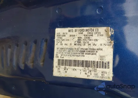 2011 Ford Ranger Xlt из США, поврежденный, VIN 1FTLR4FE7BPA01170